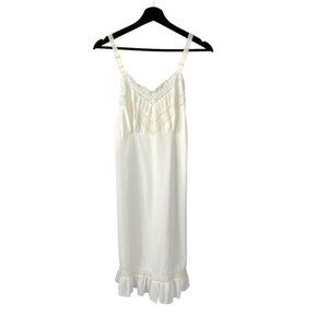 Vintage 60s White Knee Length Dress Small